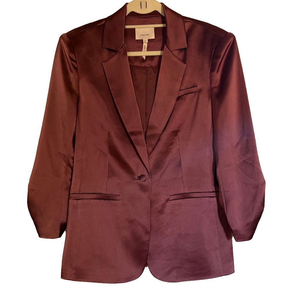 Cinq à Sept Khloe Smooth Satin Jacket | EUC | Sz 6 - Picture 2 of 7